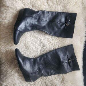 Steve madden black leather boots